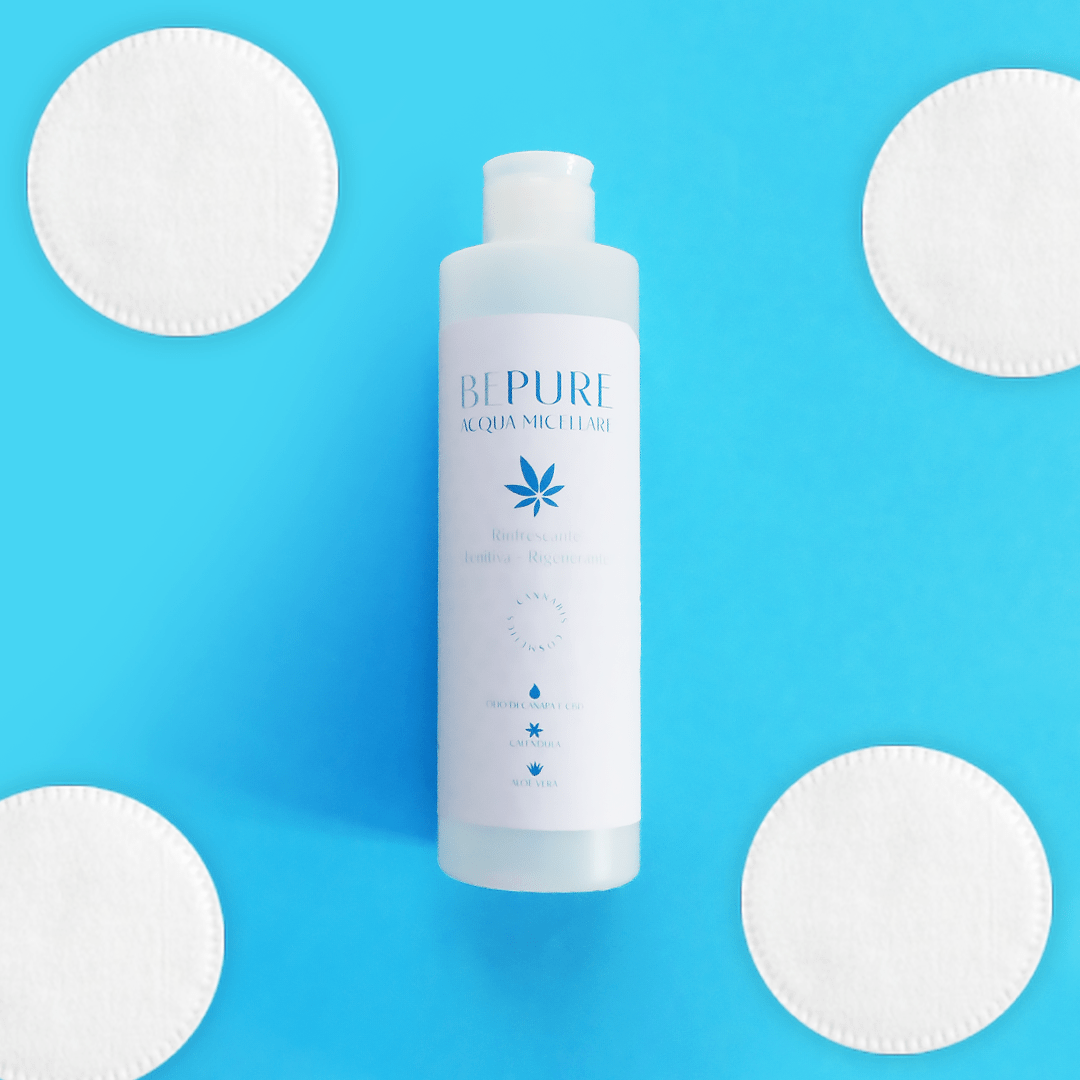 Acqua Micellare con olio di canapa e CBD BEPURE Cosmetici