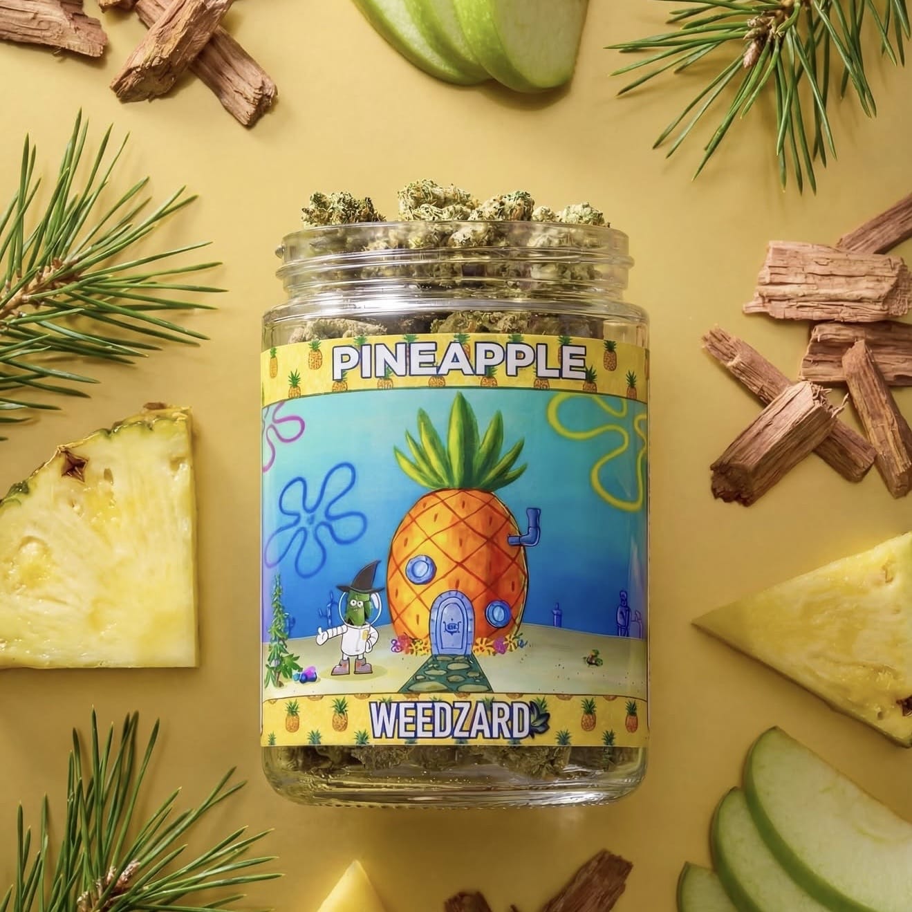 Dettaglio cima Pineapple CBD 20% Weedzard