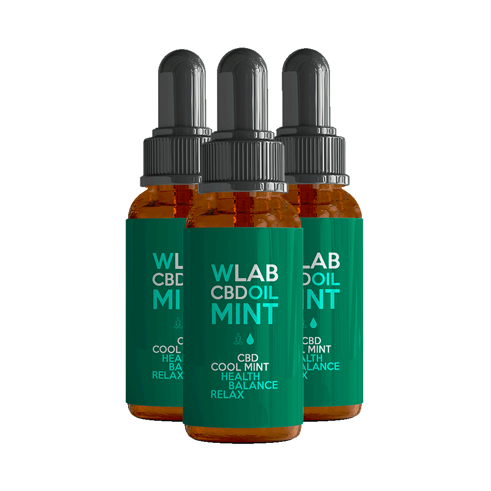 Pack da 3 confezioni mix - Olio CBD 30% (3000mg) 10ml Pack Olio CBD 30% CBD isolate - menta WLAB Olio CBD