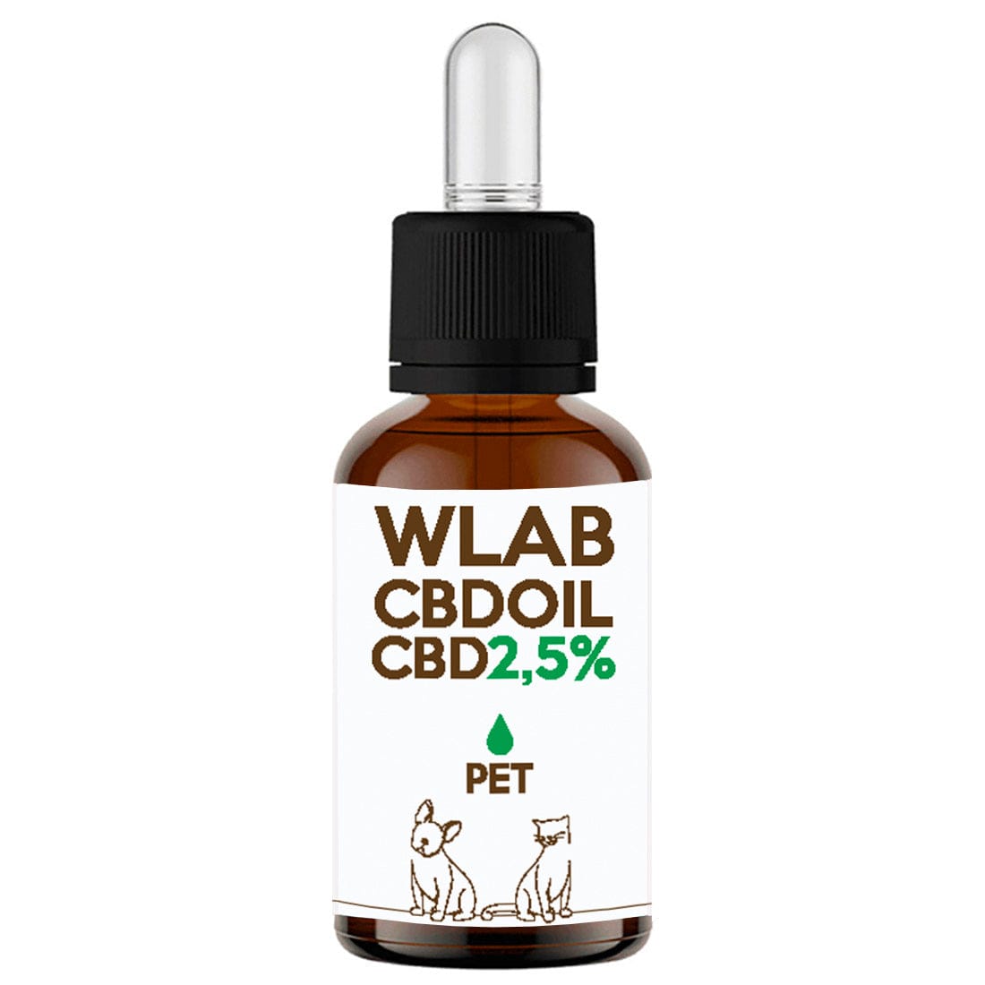 Olio CBD 2.5% Pet Olio CBD Pet 2.5% Singola WLAB Olio CBD