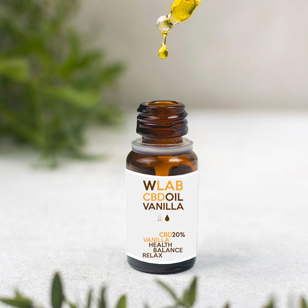 Olio CBD 20% (2000mg) 10ml gusto Vaniglia Olio CBD 20% - 10ml gusto Vaniglia WLAB Olio CBD