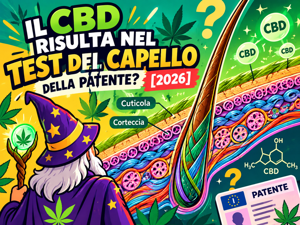 Il Mago osserva la struttura del capello e il follicolo per capire se CBD e THC risultano nel test del capello della patente