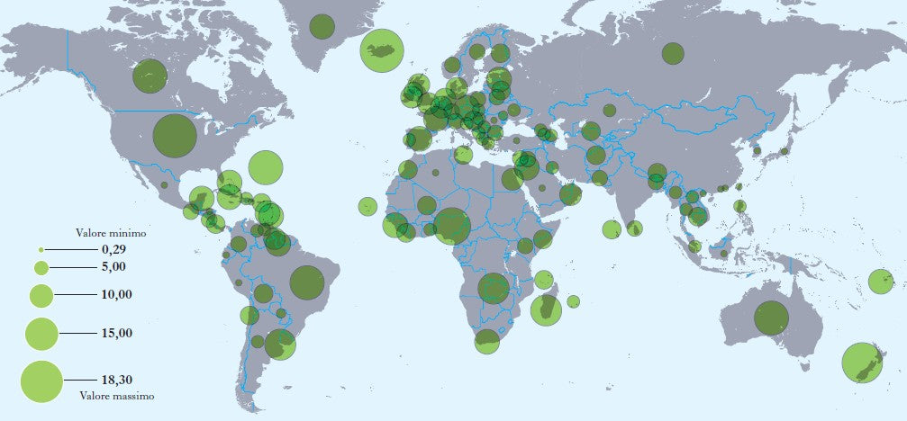 Mappa Cannabis nel mondo