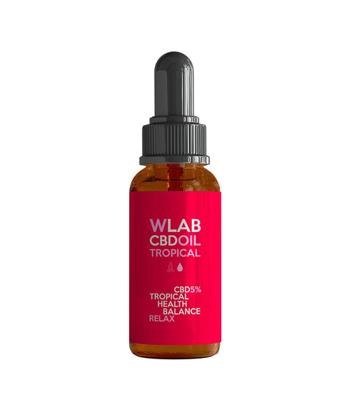Olio CBD 5% (500mg) 10ml gusto Tropical Olio CBD 5% - 10ml gusto Tropical WLAB Olio CBD