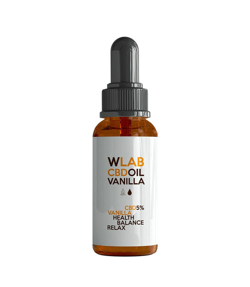 Olio CBD 5% (500mg) 10ml gusto Vaniglia Olio CBD 5% - 10ml gusto Vaniglia WLAB Olio CBD